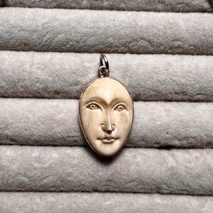 Yak BoneGoddess Pendant